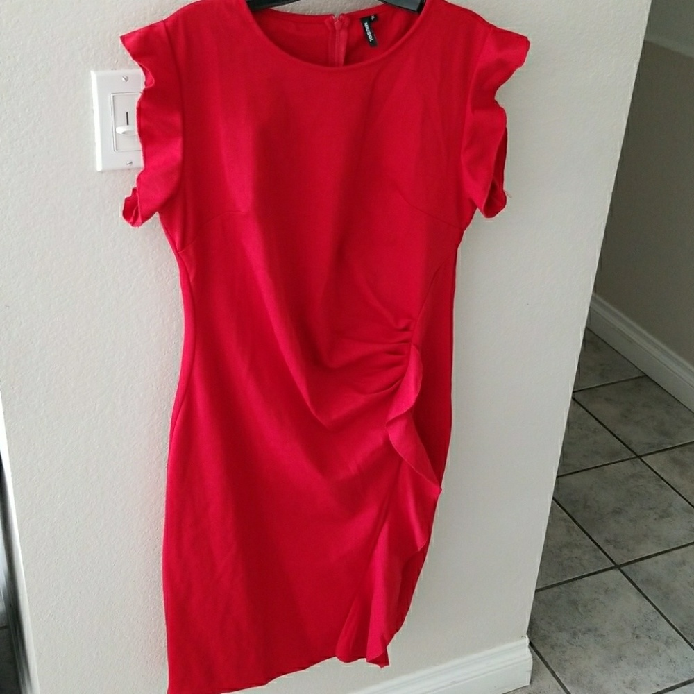 Red cocktail dress